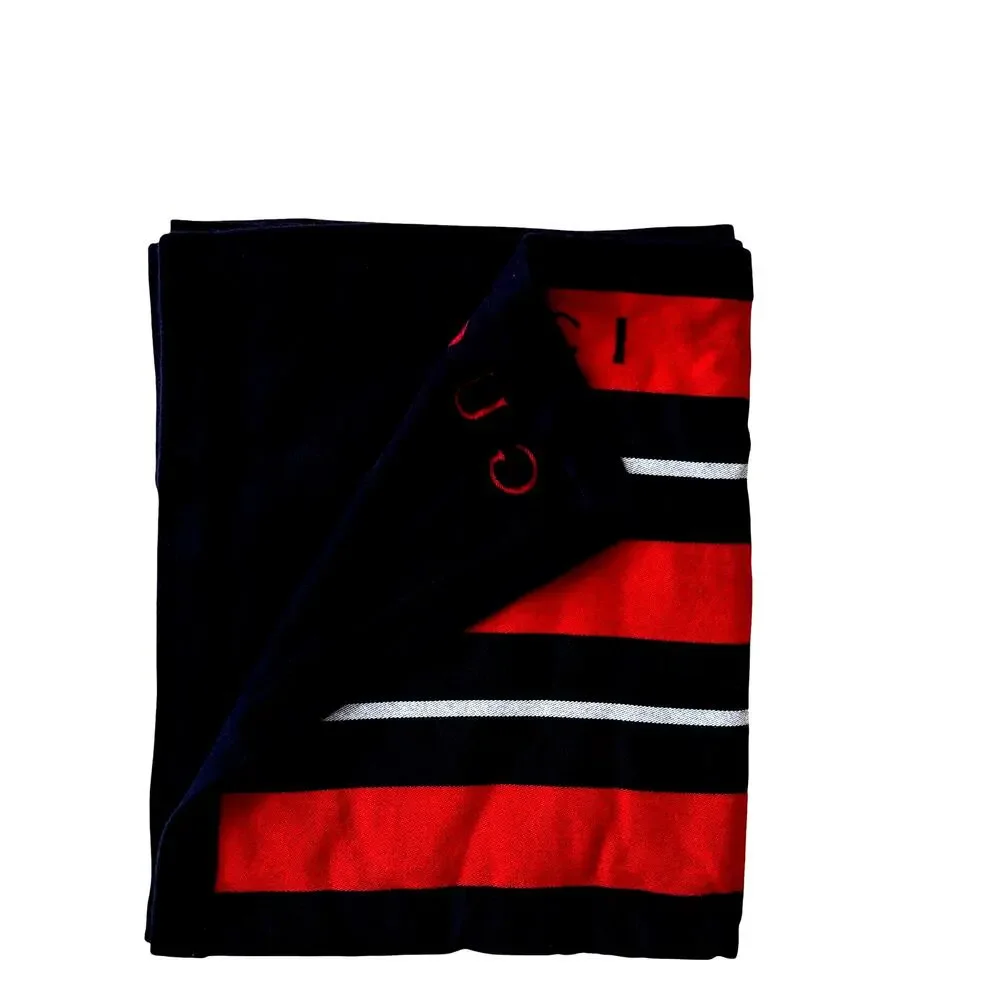 NEW Gucci Web Wool Blanket Reversible Navy Red White 45x70 Authentic